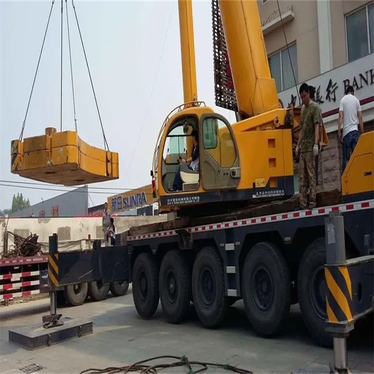 涟水县当地吊车出租|机器吊装|75吨|工厂搬迁服务